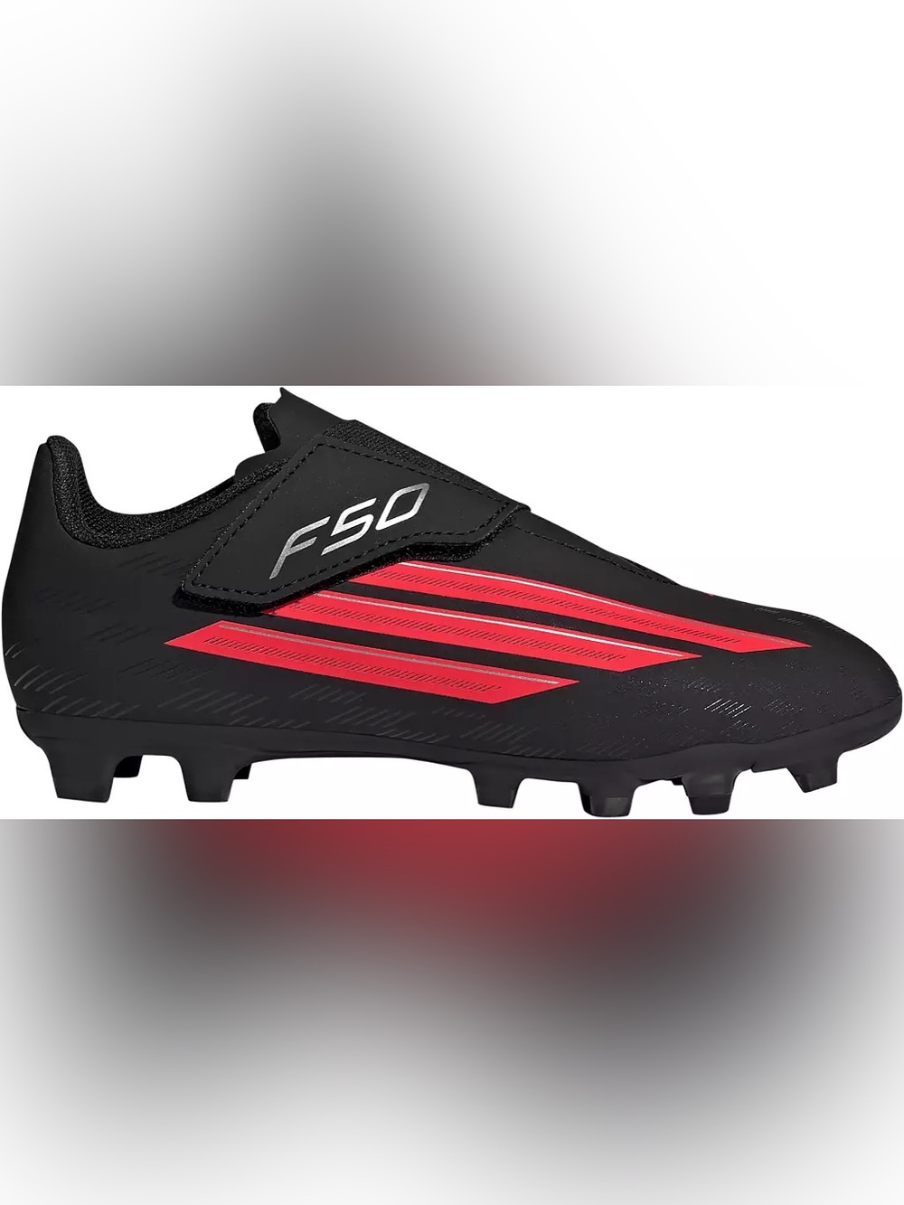 Youth adidas Black & Red Soccer Cleats - F50 Fiberskin